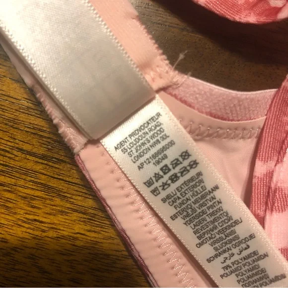 NWT $130 Agent Provocateur Lucky Full Cup Underwired Bra in Pink Leopard - 32B! - Picture 13 of 16